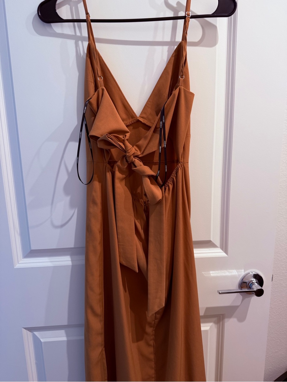 Women's Spaghetti Strap Maxi Dress in Brown